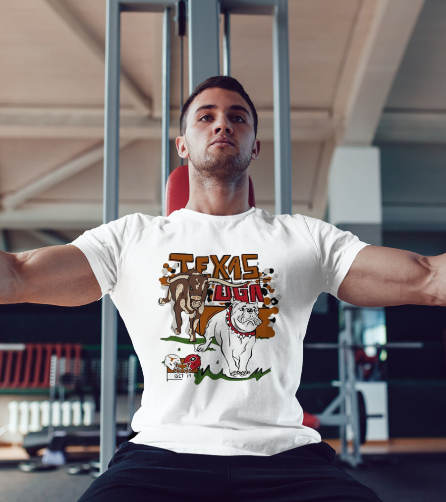 Texas Longhorns UGA Bulldogs October 19 Showdown T-Shirt