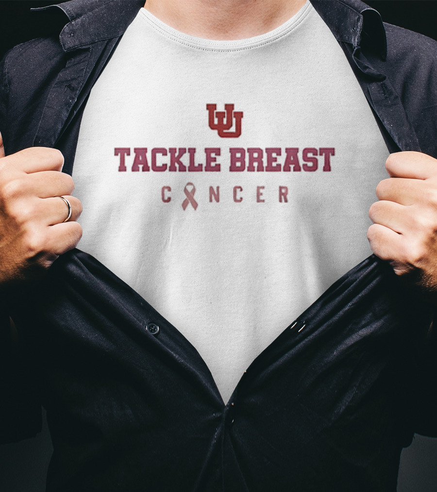 Utah U Tackle Breast Cancer Pink Ribbon Awareness T-Shirt