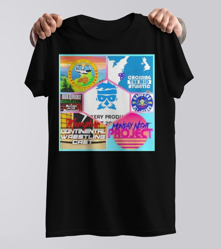 Memphis Continental Wrestling Cast Monday Night Project Crossing The Mid Atlantic T-Shirt