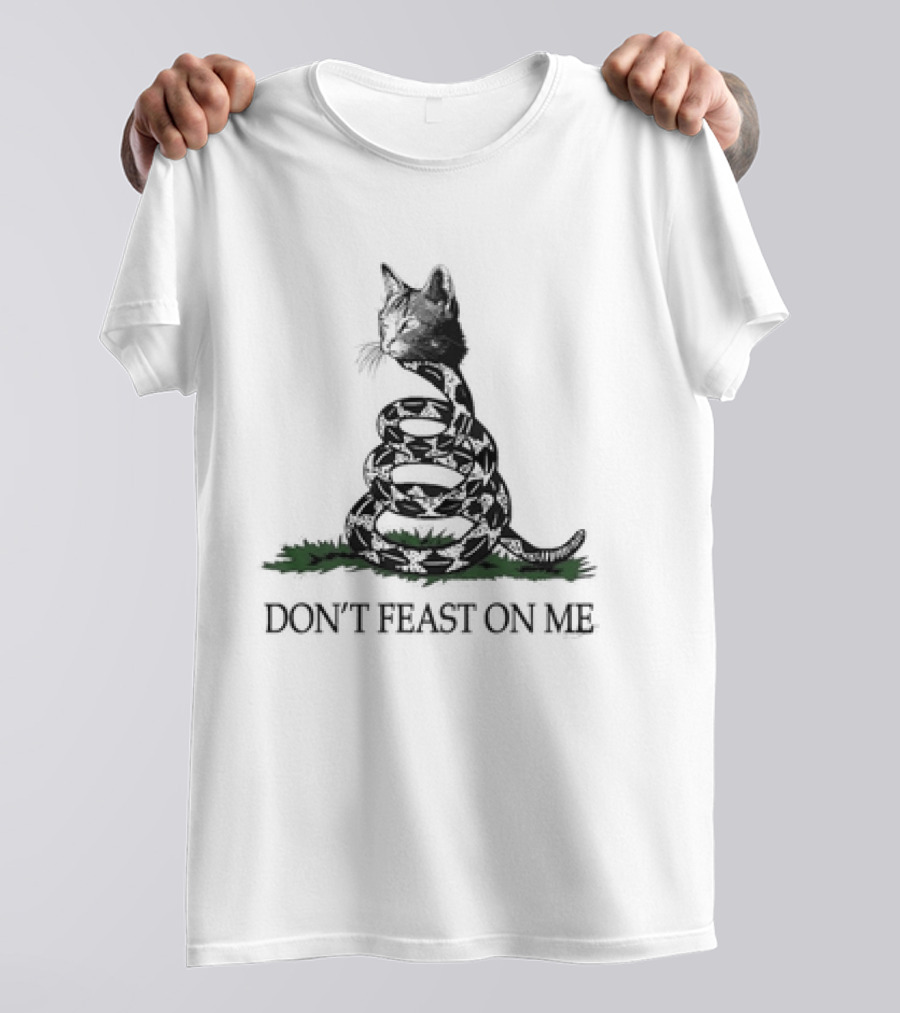 Don’t Feast On Me Gadsden Cat Snake Fusion T-Shirt