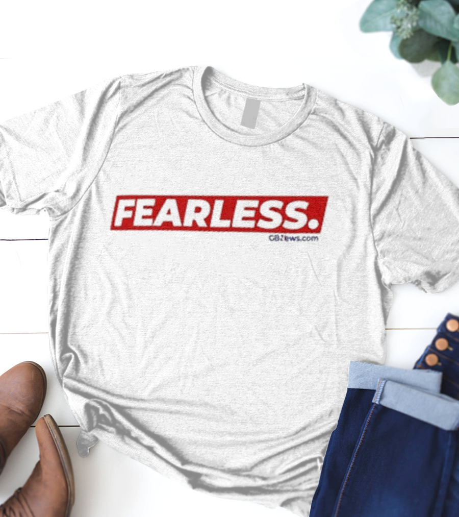 Fearless GBnews.com Bold Red Text T-Shirt