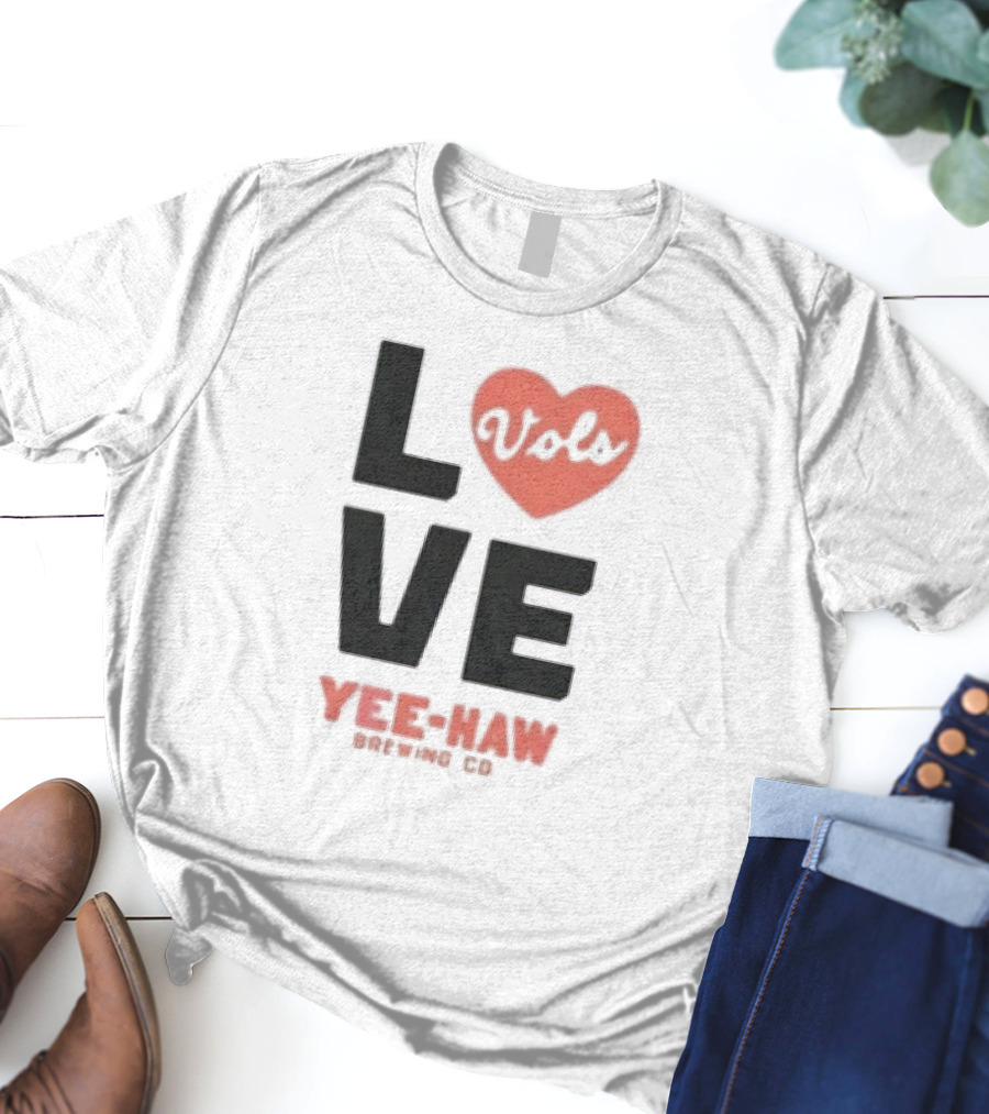 Love Vols Yee-Haw Brewing Co Tennessee Volunteers T-Shirt