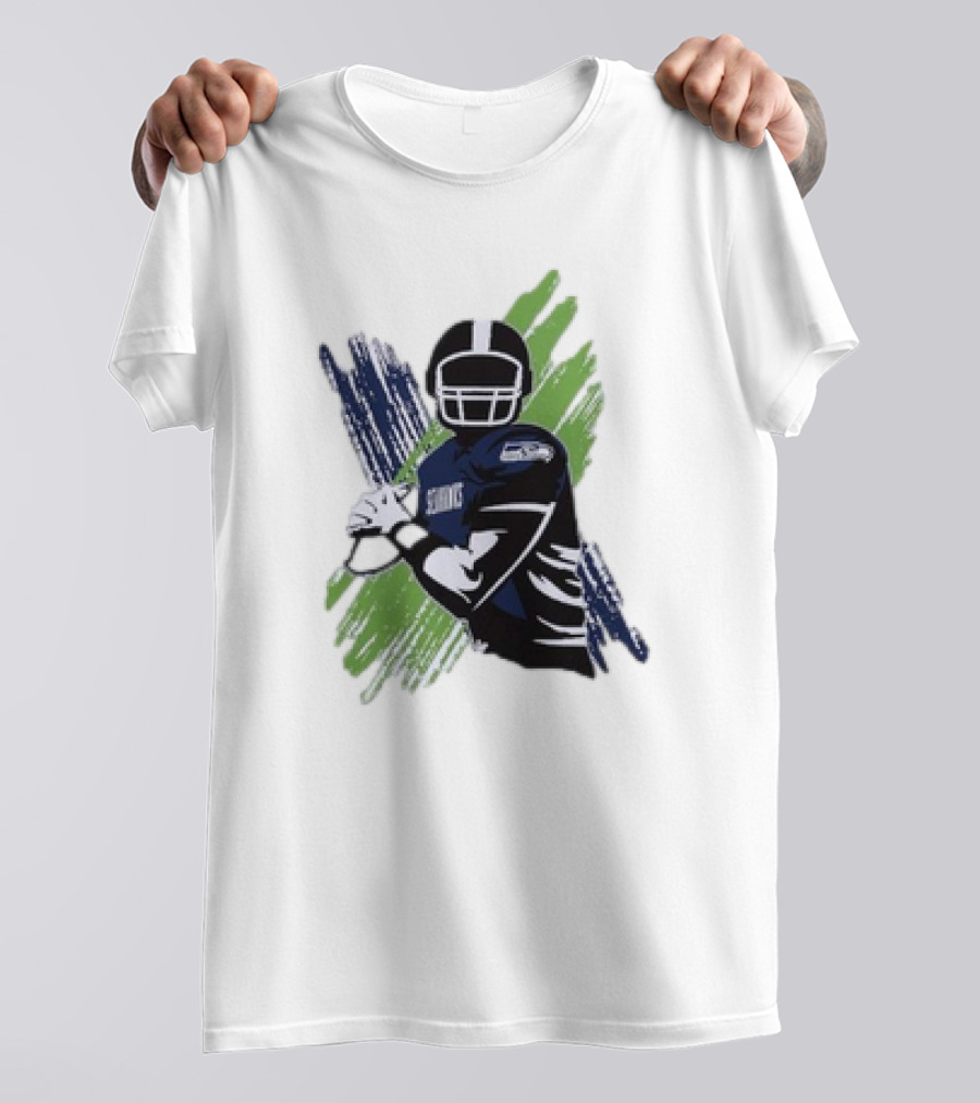 Seattle Seahawks Starter Player X Blue Green Football T-Shirt