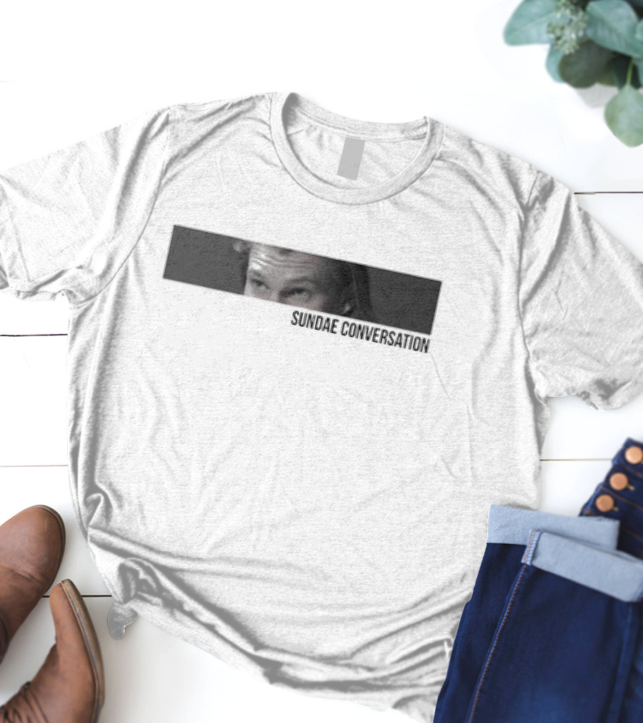 Sundae Conversation Eyes Peeking Expression T-Shirt