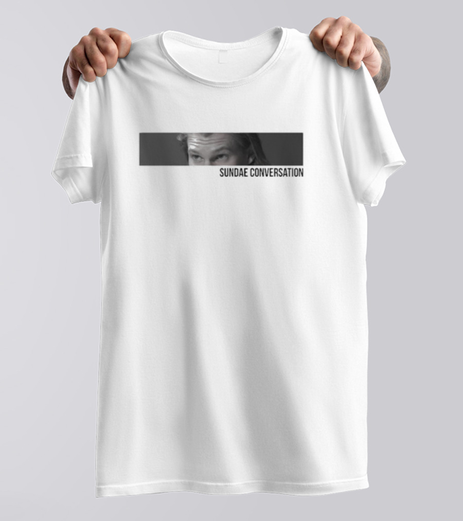 Sundae Conversation Eyes Peeking Expression T-Shirt