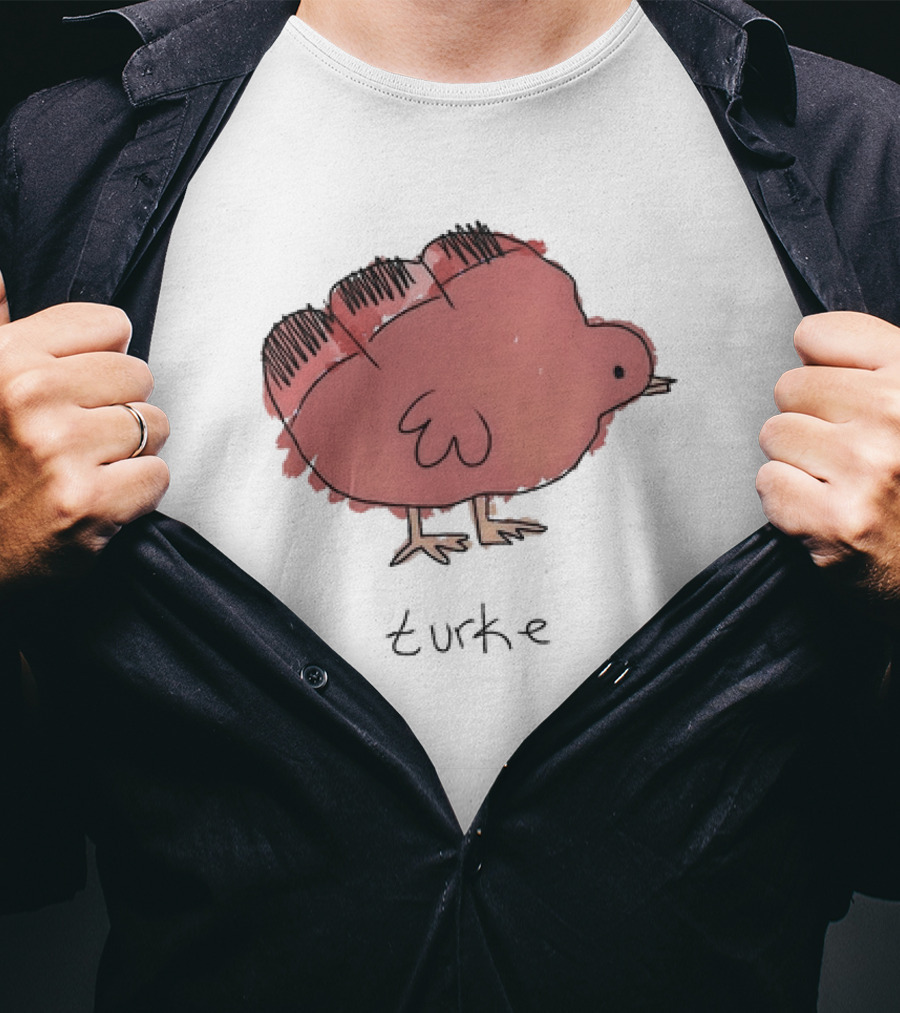 Turke Turkey Thanksgiving Turkey Drawing T-Shirt
