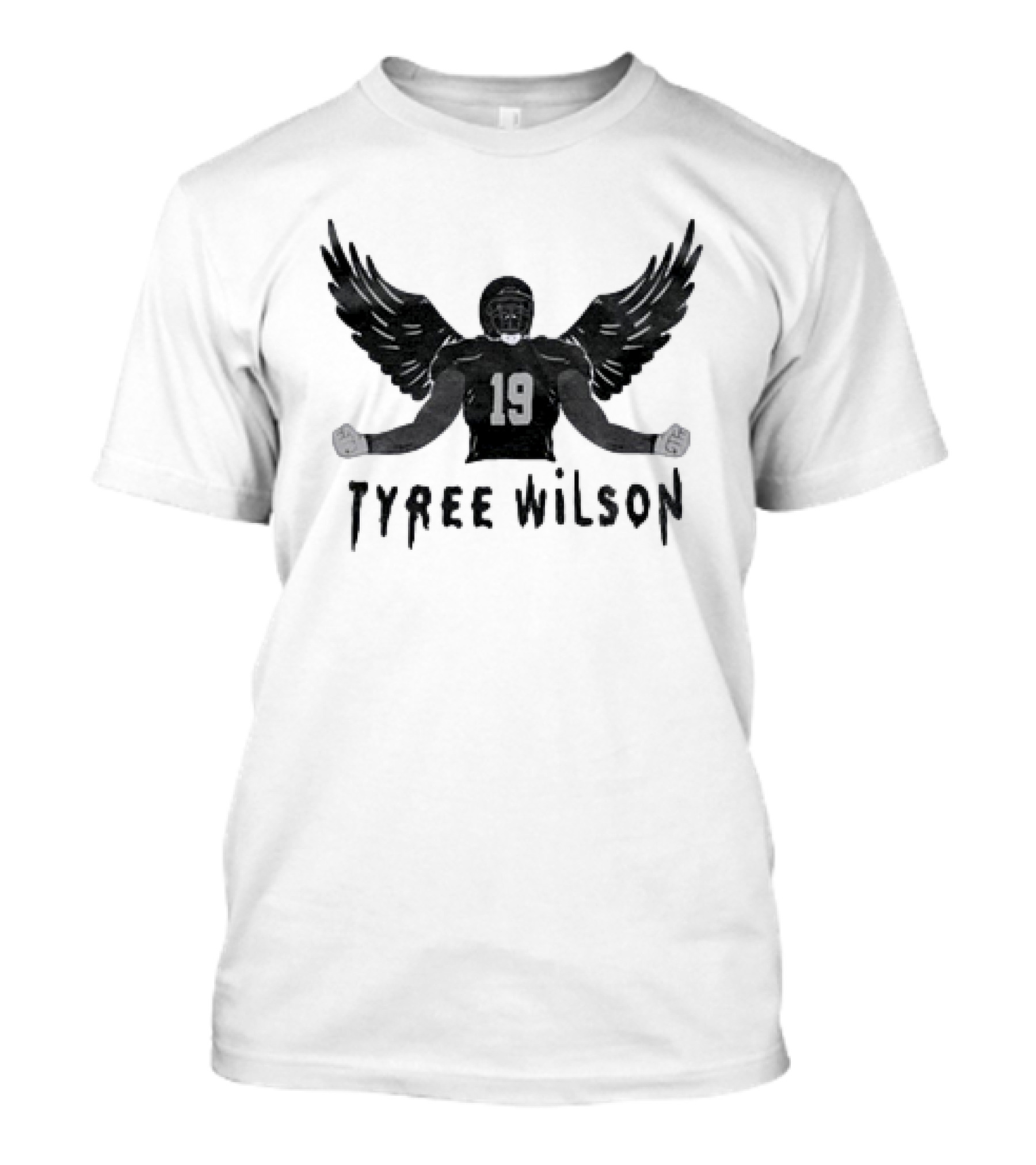 Tyree Wilson 19 Las Vegas Raiders Winged Football Player T-Shirt