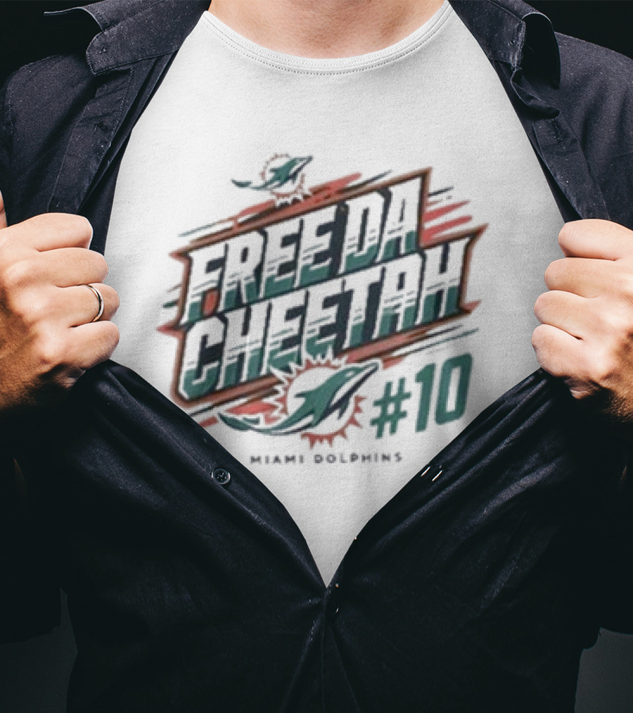 Free Da Cheetah Miami Dolphins #10 Tyreek Hill T-Shirt