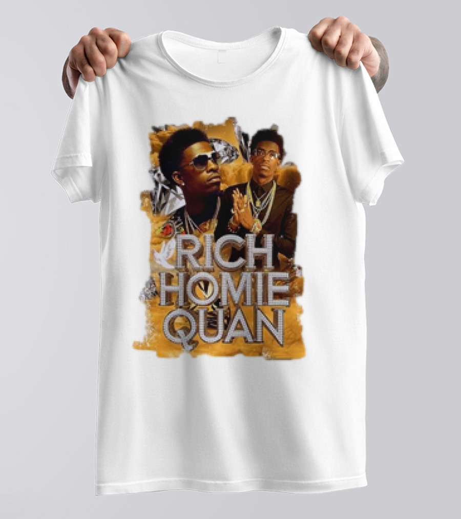 Rich Homie Quan Vintage Style Graphic Collage T-Shirt