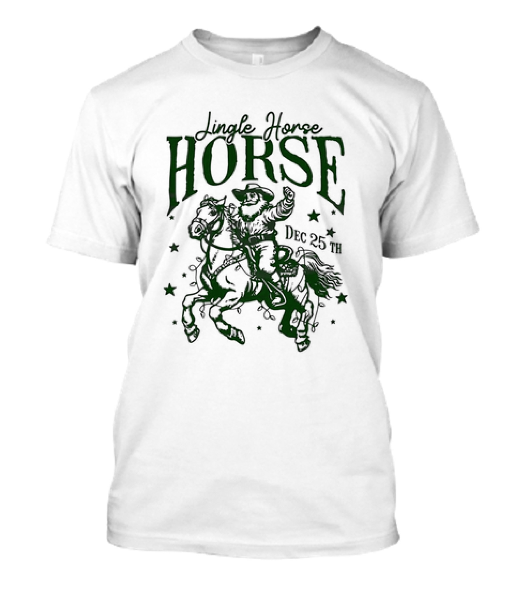 Jingle Horse Howdy Santa Rodeo Dec 25th Christmas T-Shirt