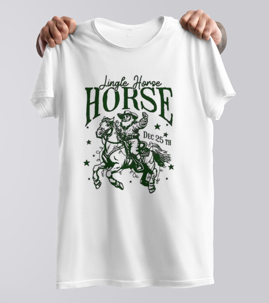 Jingle Horse Howdy Santa Rodeo Dec 25th Christmas T-Shirt