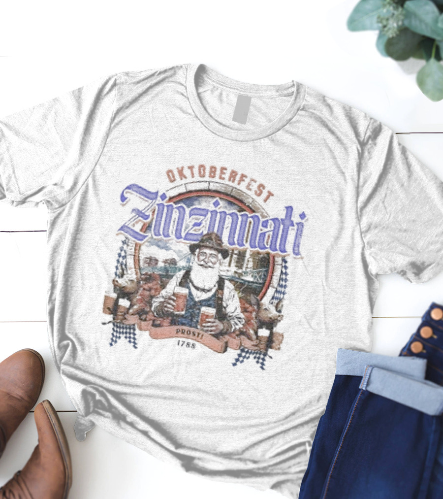 Oktoberfest Zinzinnati Prost 1788 Vintage Barrel Seal Cincinnati T-Shirt