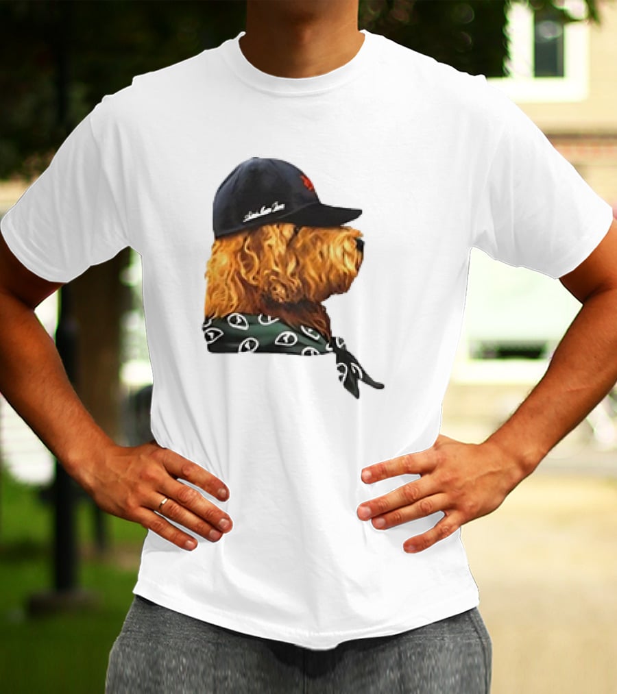 Aime Leon Dore Buddy Dog Wearing Cap And Scarf T-Shirt