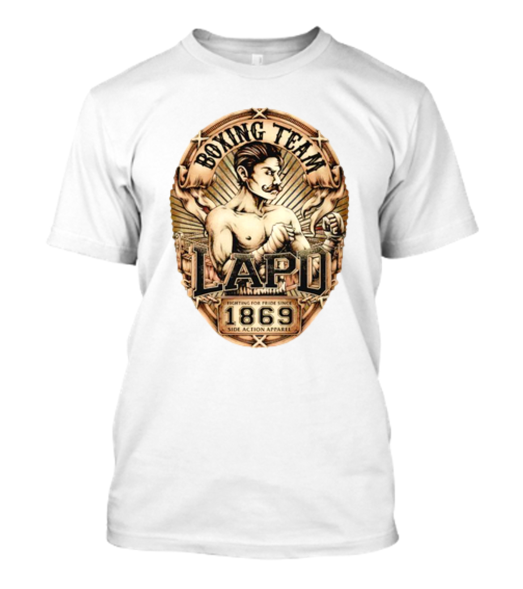 Boxing Team LAPD Fighting For Pride Since 1869 Side Action T-Shirt