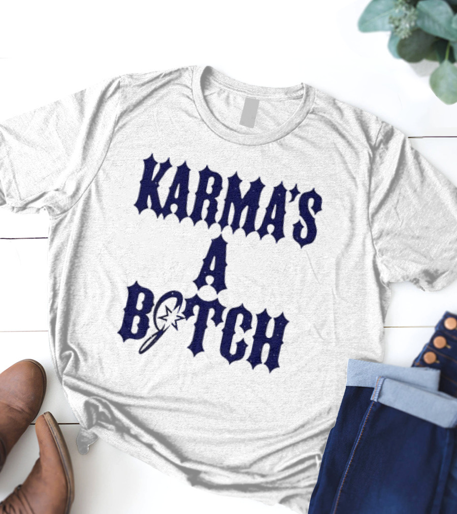 Karma's A Bitch Magic Wand Stars T-Shirt