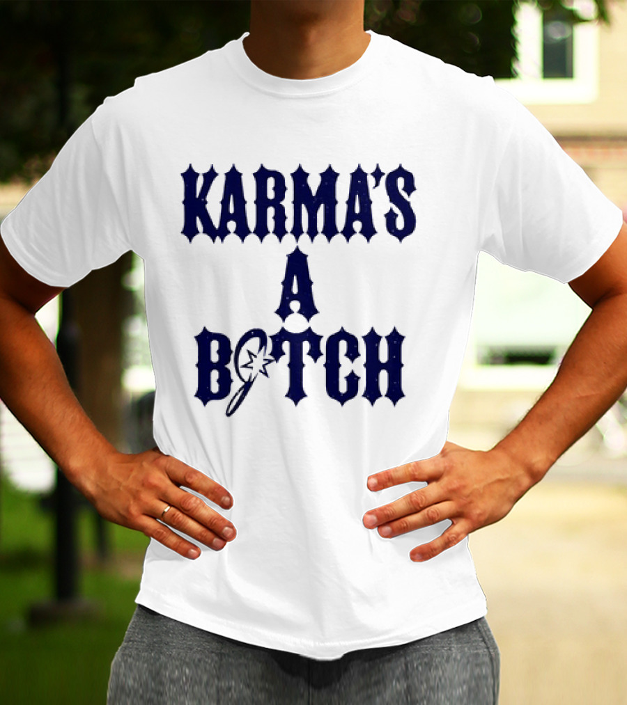 Karma's A Bitch Magic Wand Stars T-Shirt