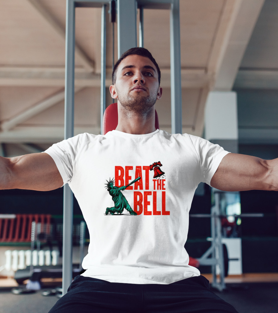 Statue Of Liberty Baseball Swing Beat The Bell Liberty Bell T-Shirt