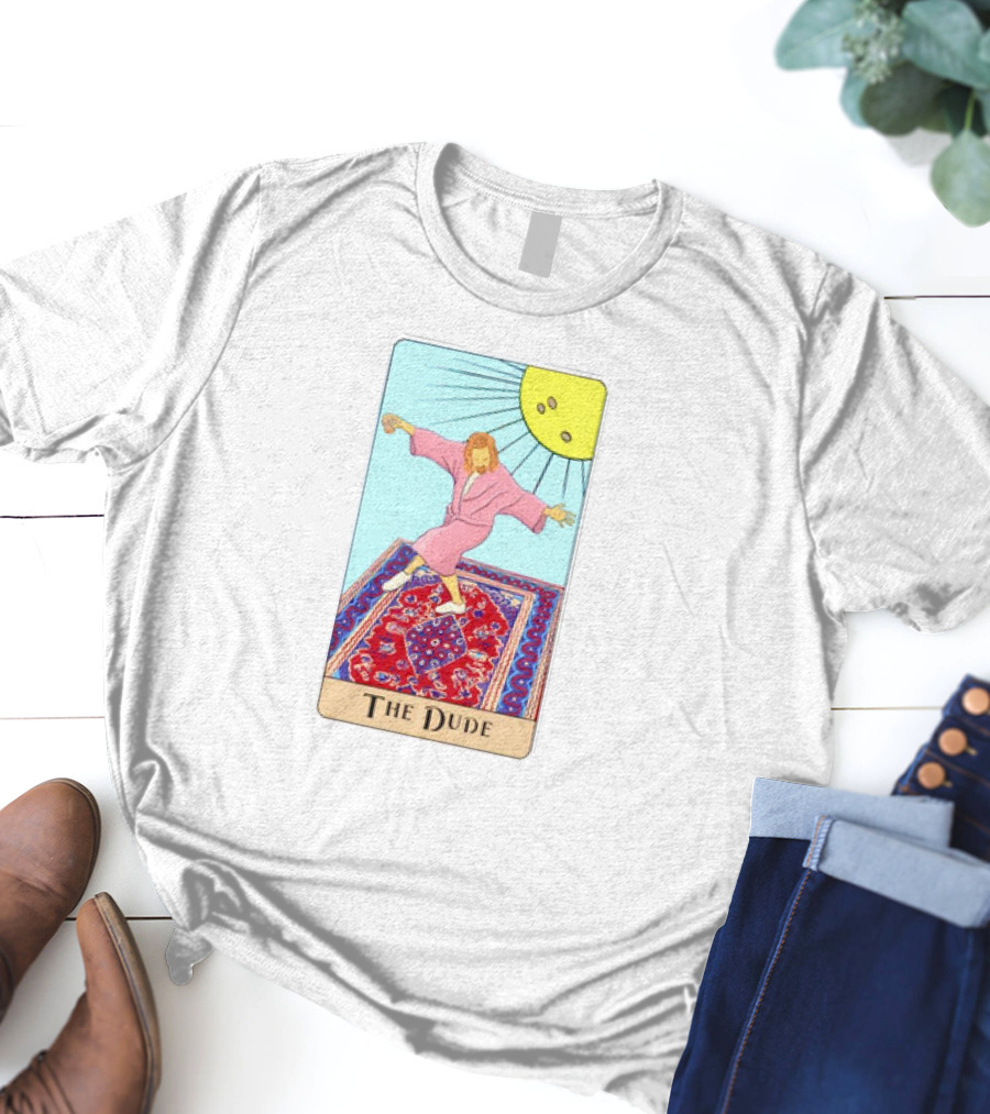 The Dude Tarot Card The Big Lebowski Bowling Rug Sun T-Shirt