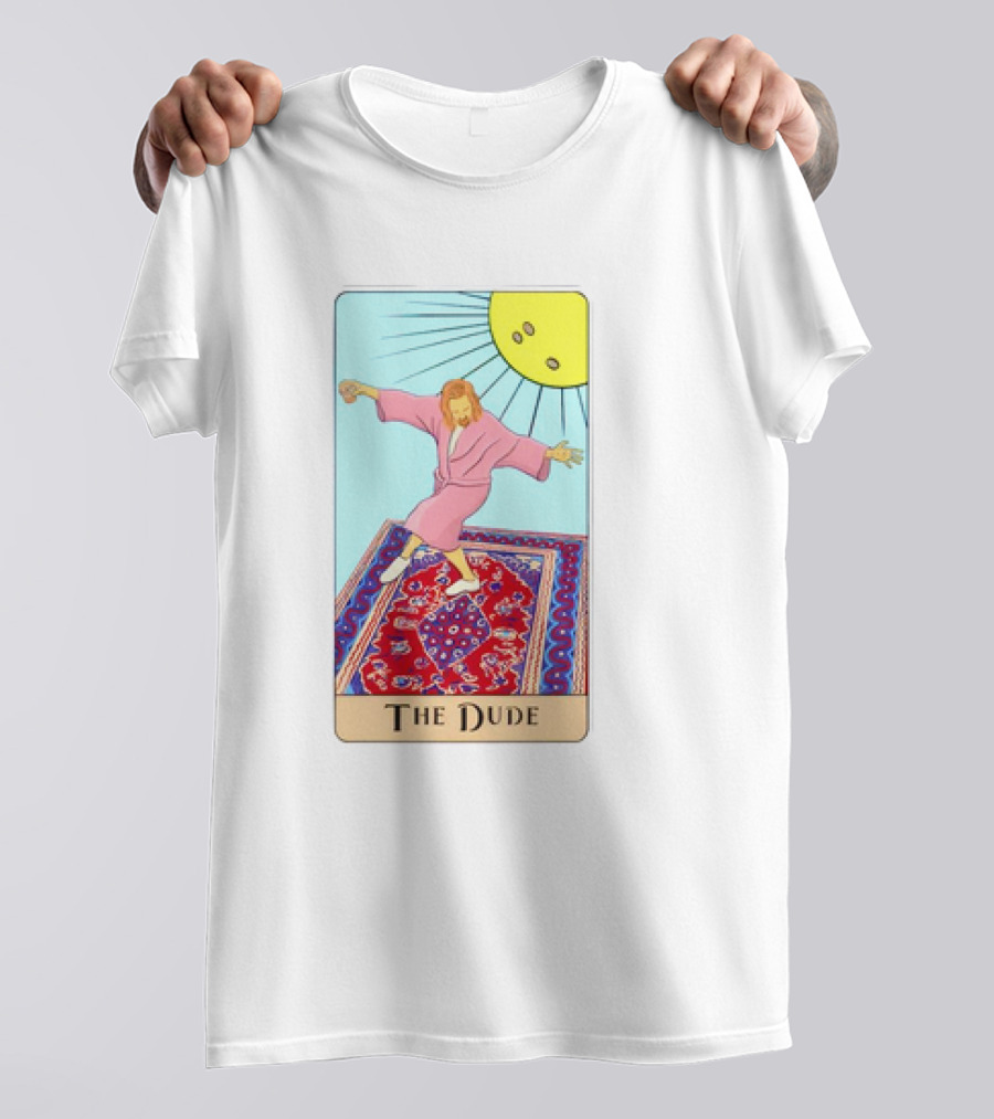 The Dude Tarot Card The Big Lebowski Bowling Rug Sun T-Shirt