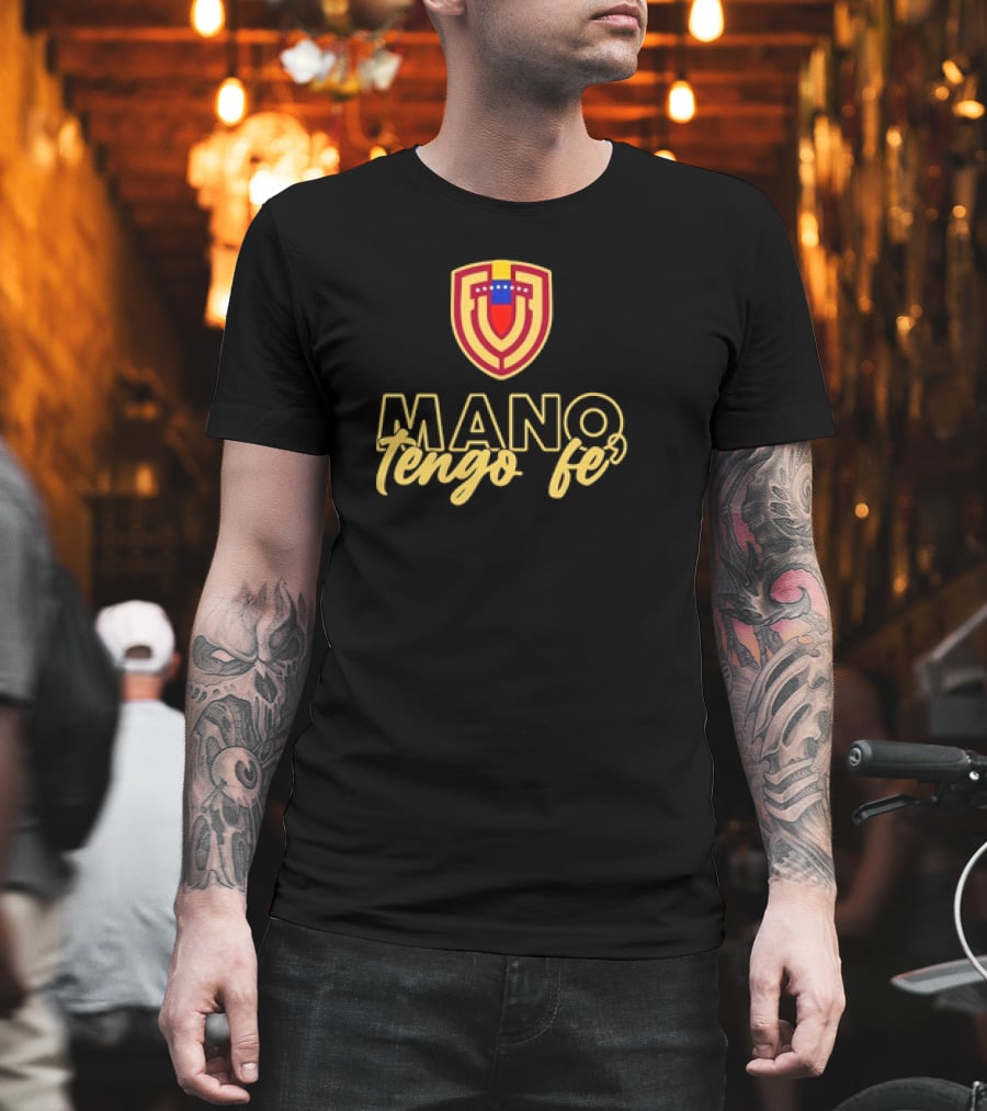 MANO TENGO FE Venezuela Football Team Logo Crest T-Shirt