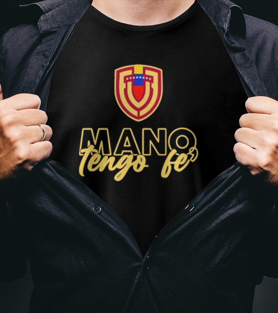 MANO TENGO FE Venezuela Football Team Logo Crest T-Shirt