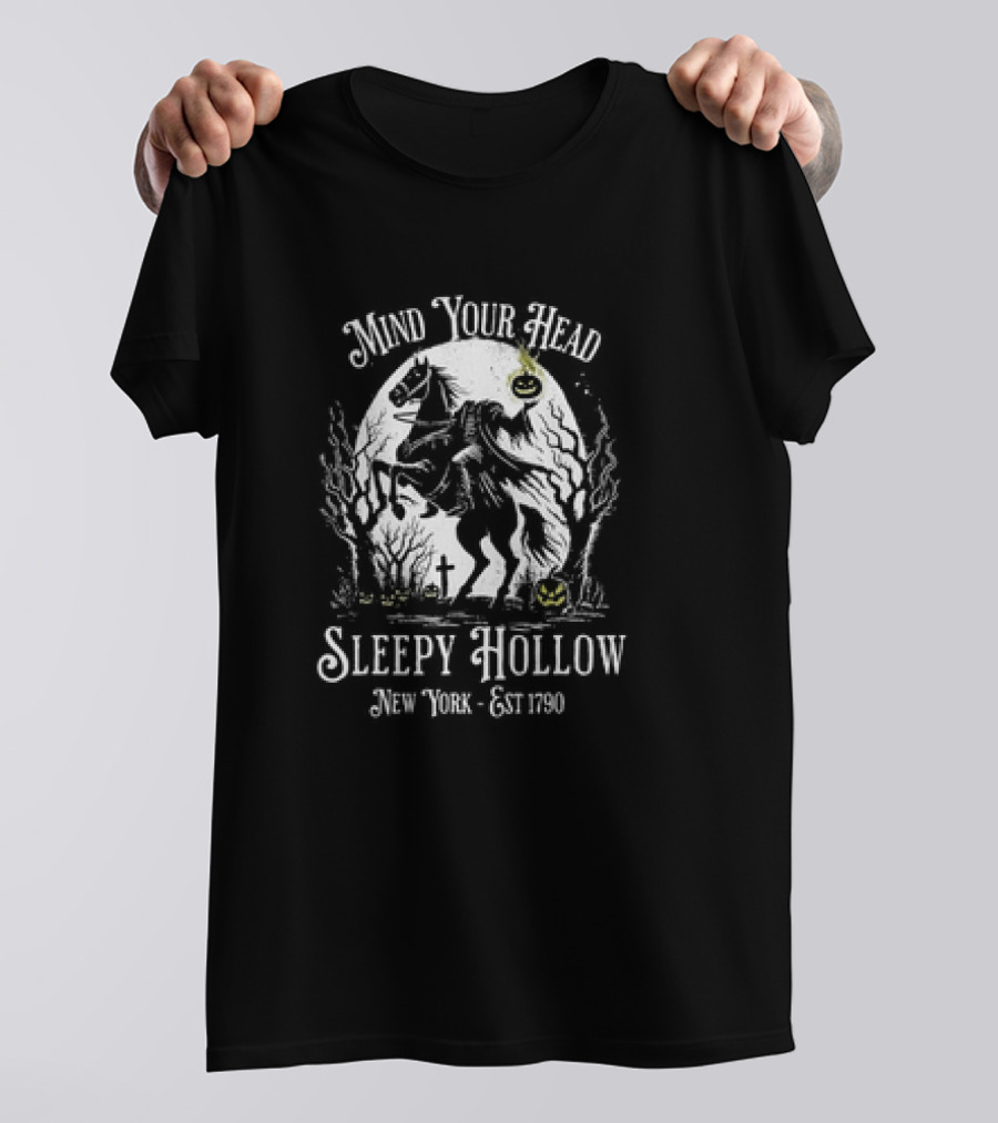 Mind Your Head Sleepy Hollow Headless Horseman New York Est 1790 Vintage T-Shirt