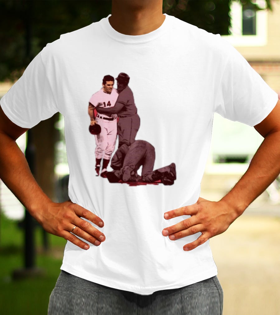Pete Rose Levels Ray Fosse Baseball Collision Moment T-Shirt