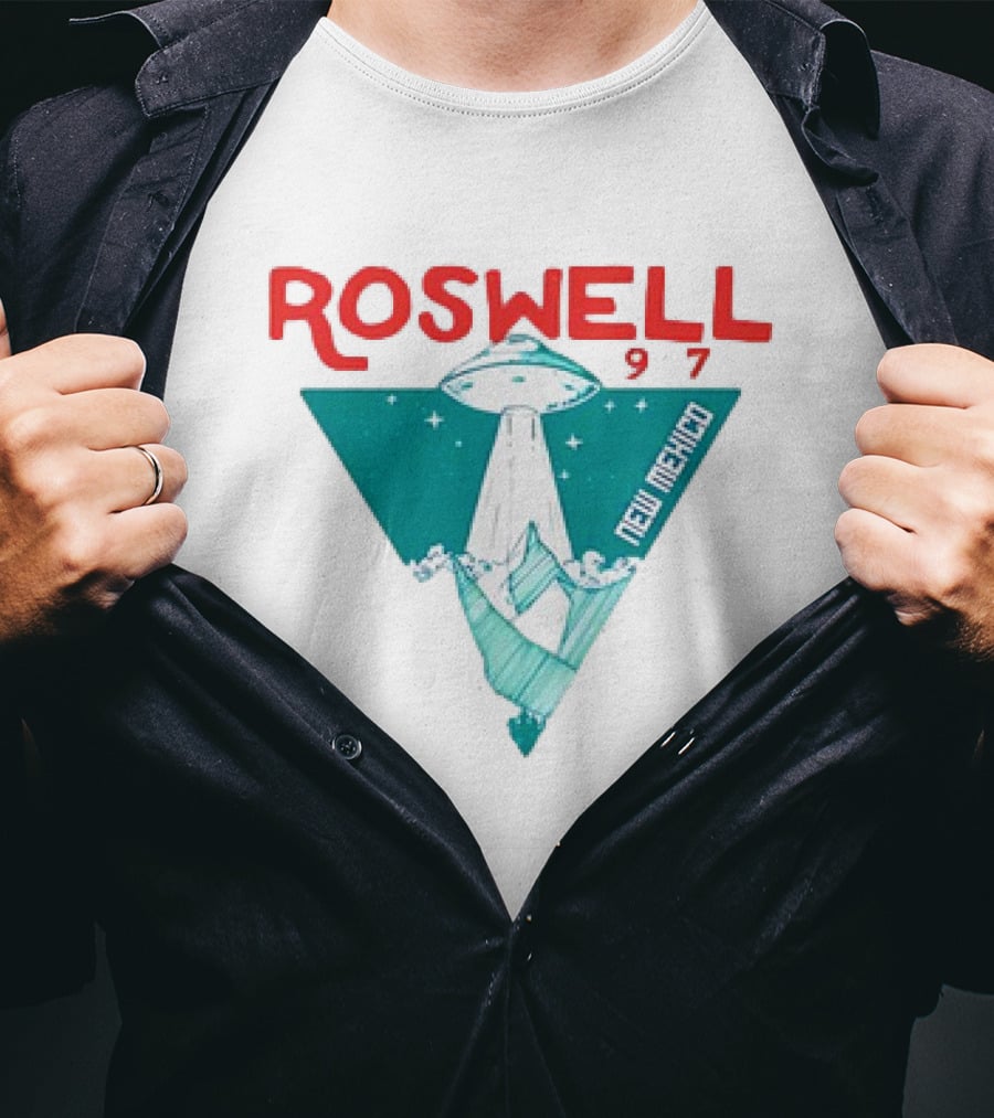Roswell New Mexico 97 UFO Beam Flying Saucer Abduction T-Shirt