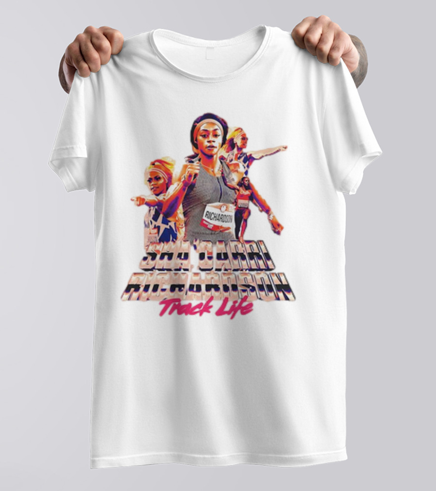 Sha'Carri Richardson Track Life Dynamic Athlete Portrayal T-Shirt