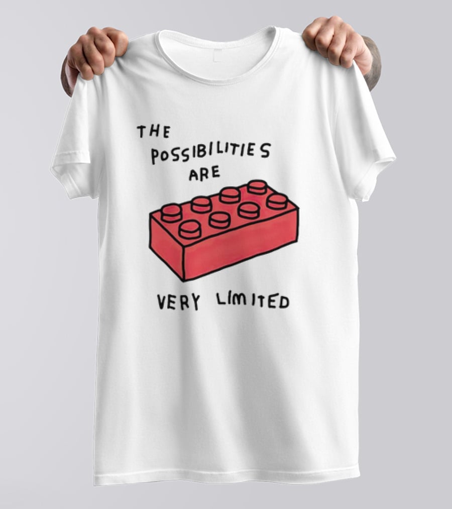 The Possibilities Are Very Limited Red Brick Block T-Shirt