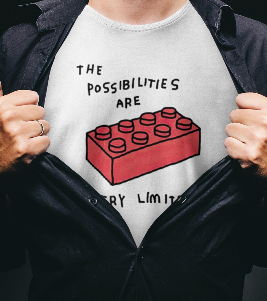 The Possibilities Are Very Limited Red Brick Block T-Shirt