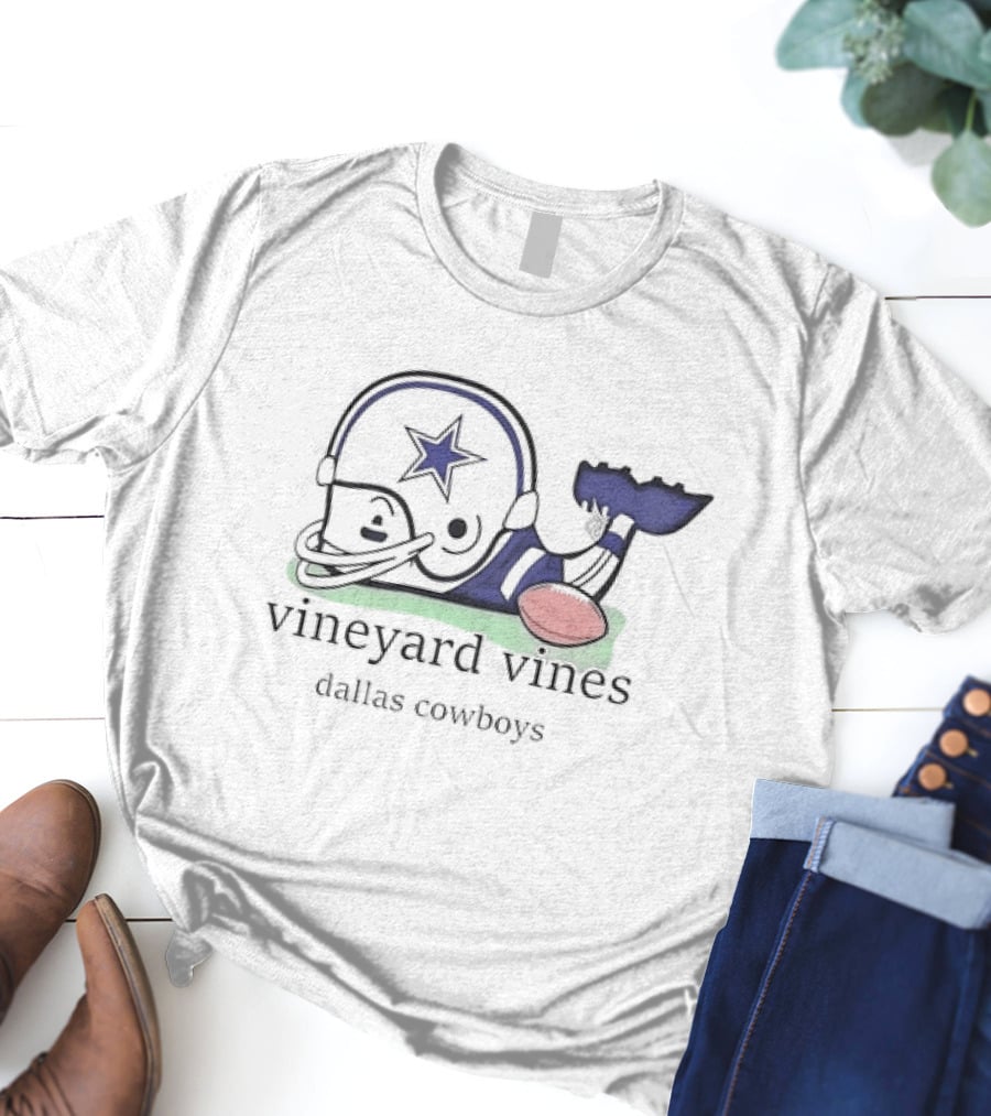 Vineyard Vines Dallas Cowboys Football Helmet Whale T-Shirt