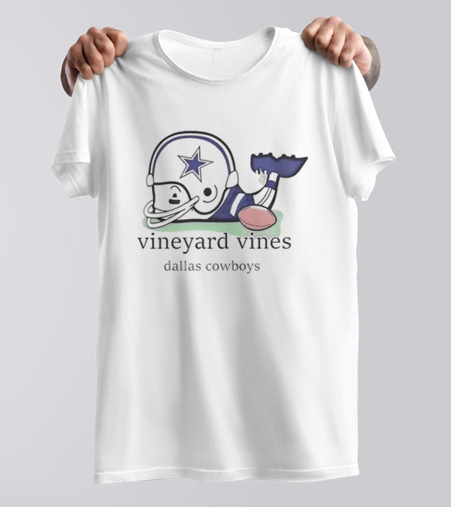 Vineyard Vines Dallas Cowboys Football Helmet Whale T-Shirt