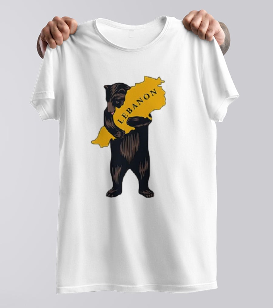 Bear Hugging Lebanon Map T-Shirt