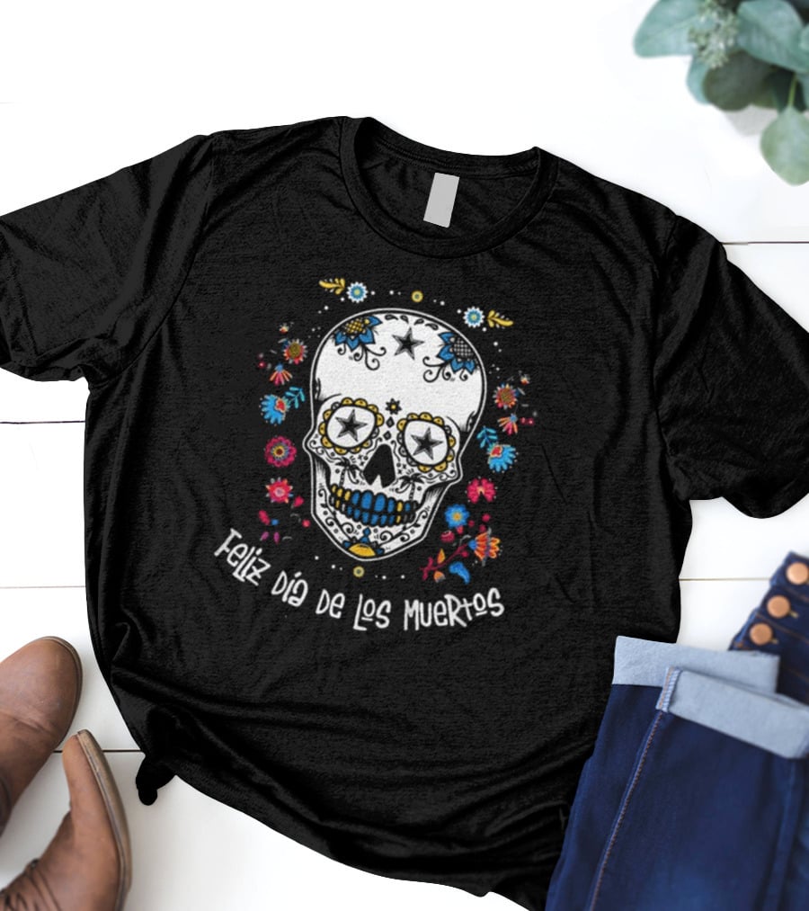 Dallas Cowboys Feliz Dia De Los Muertos T-Shirt