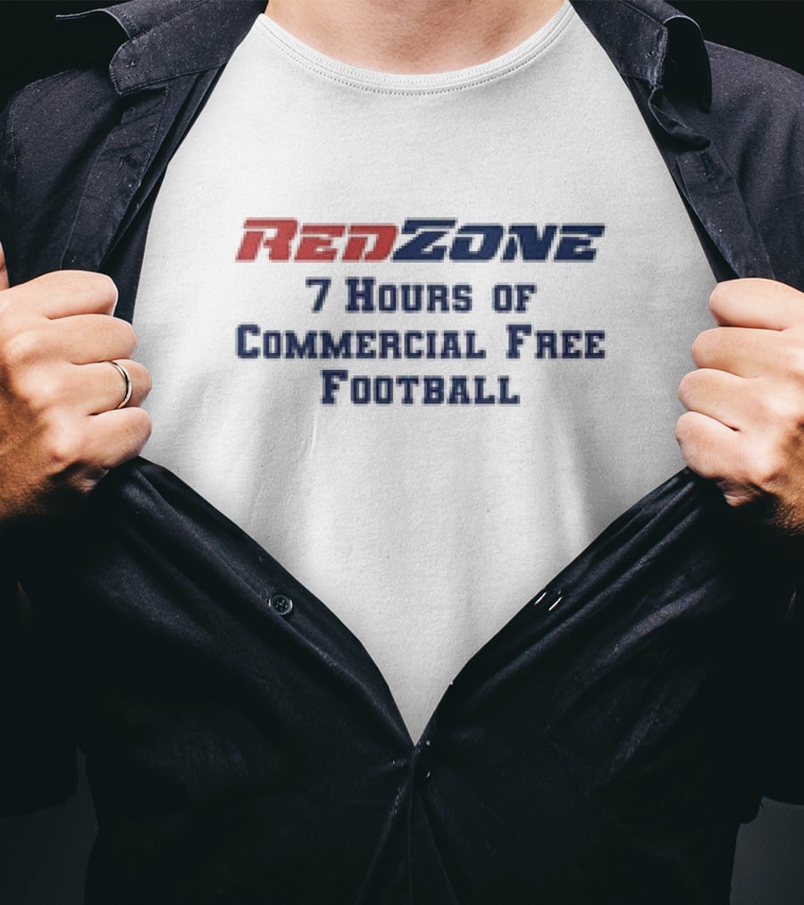 RedZone NFL 7 Hours Of Commercial Free Football Game Day T-Shirt