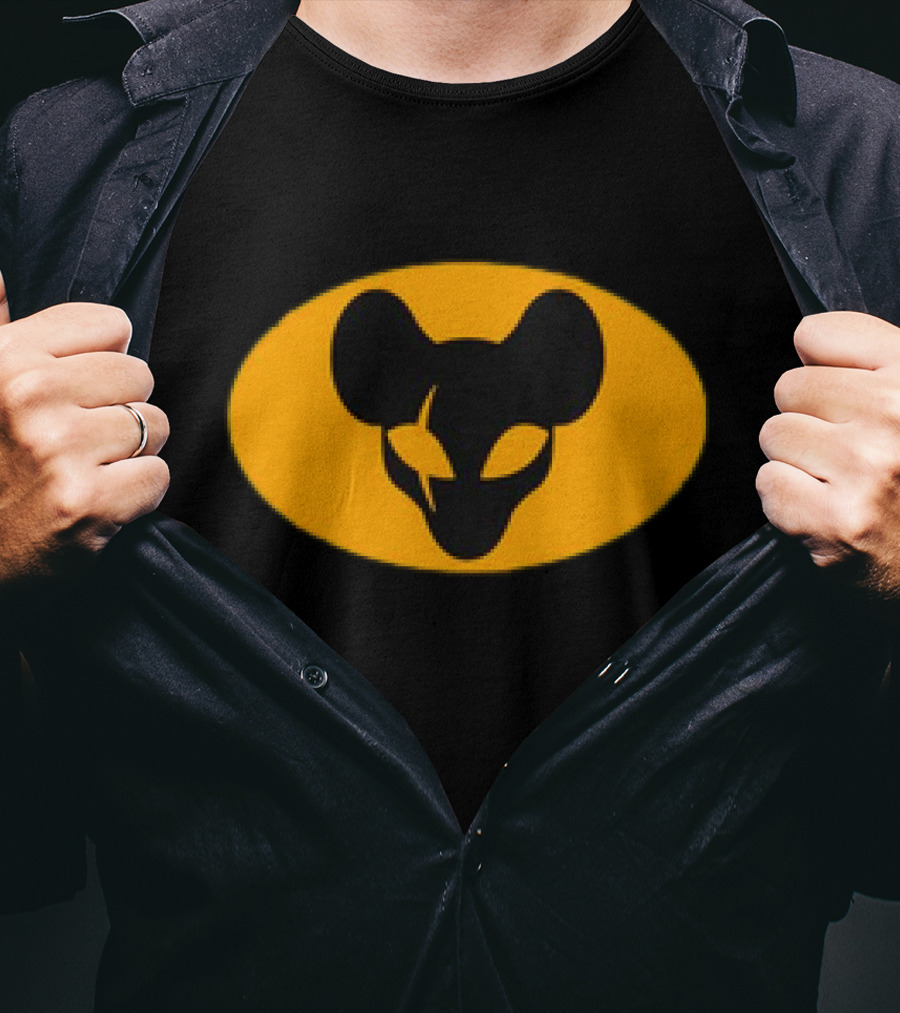 Retro Ratman Emblem Yellow Oval T-Shirt