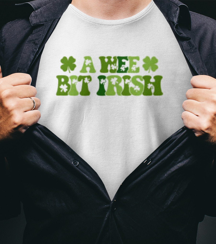 A Wee Bit Irish St Patrick’s Day Shamrock Heritage T-Shirt