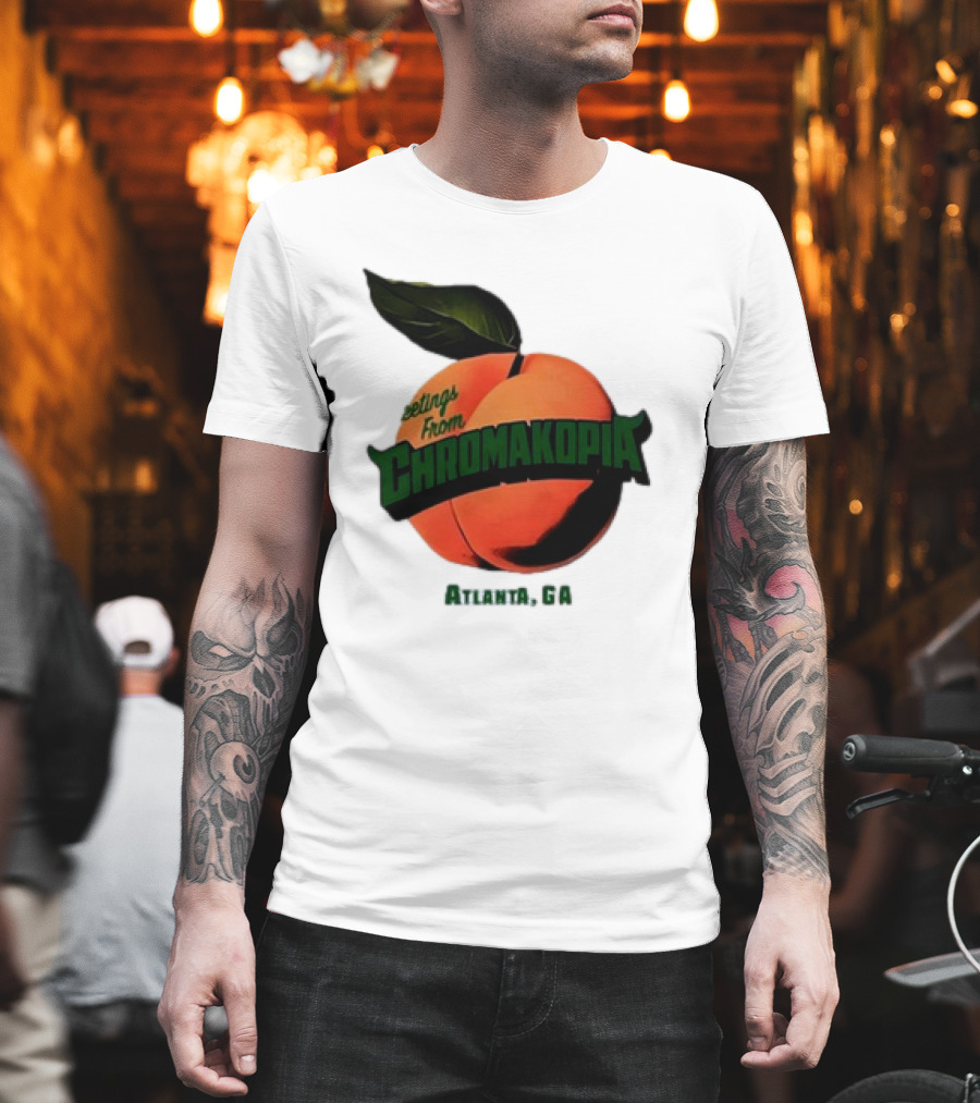 Greetings From Chromakopia Atlanta GA Peach T-Shirt