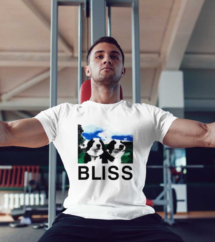 BLISS Henry Dog Meme Two Dogs Green Landscape T-Shirt
