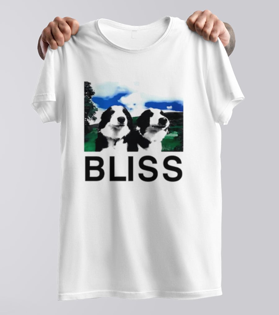 BLISS Henry Dog Meme Two Dogs Green Landscape T-Shirt