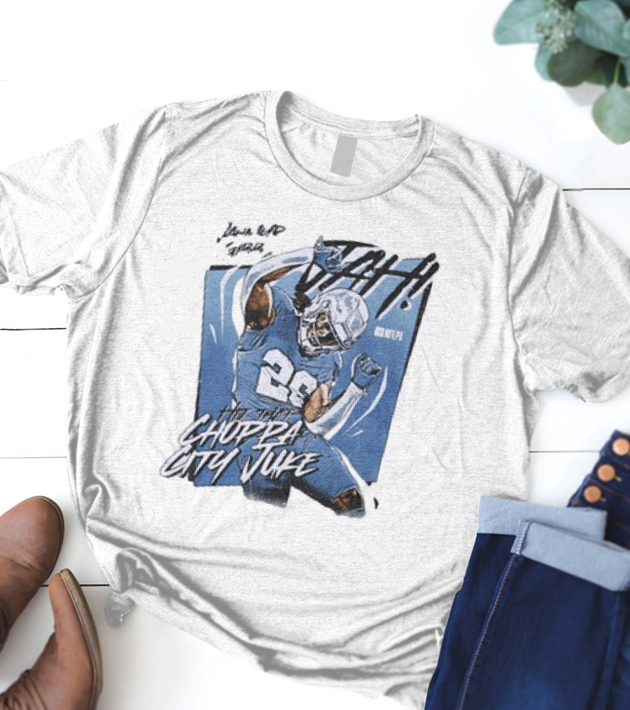 Jahmyr Gibbs Detroit Lions Choppa City Juke NFLPA 26 Football T-Shirt