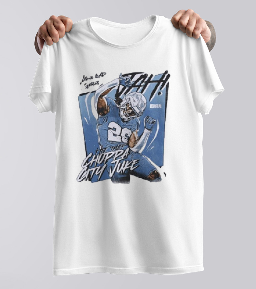 Jahmyr Gibbs Detroit Lions Choppa City Juke NFLPA 26 Football T-Shirt