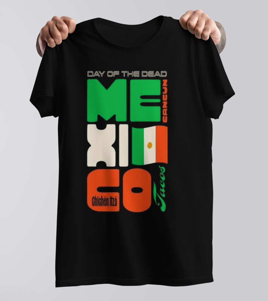 Day Of The Dead Mexico Cancun Tacos Chichén Itzá T-Shirt