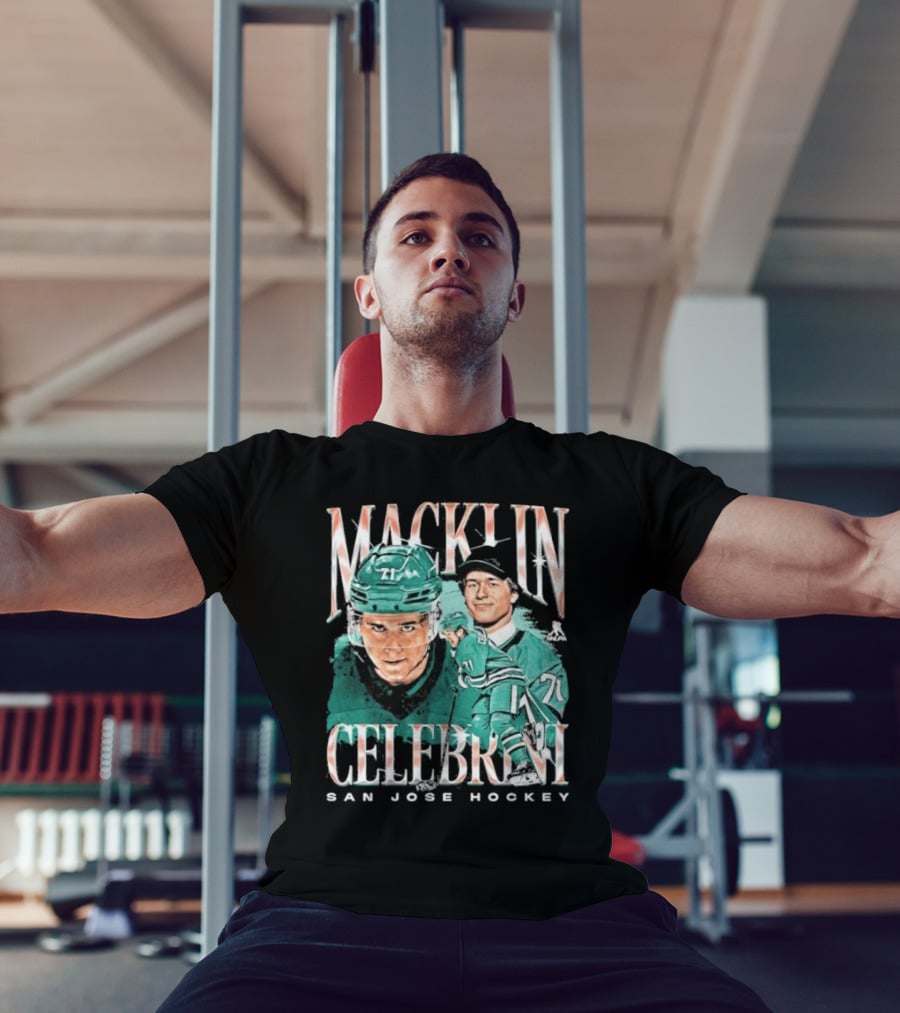 Macklin Celebrini San Jose Hockey Vintage Style Player T-Shirt