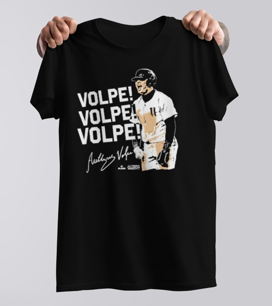 VOLPE VOLPE VOLPE New York Yankees Anthony Volpe Signature Clutch Player T-Shirt