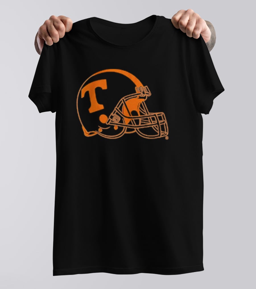 Tennessee Volunteers Football T Helmet Dark Mode T-Shirt