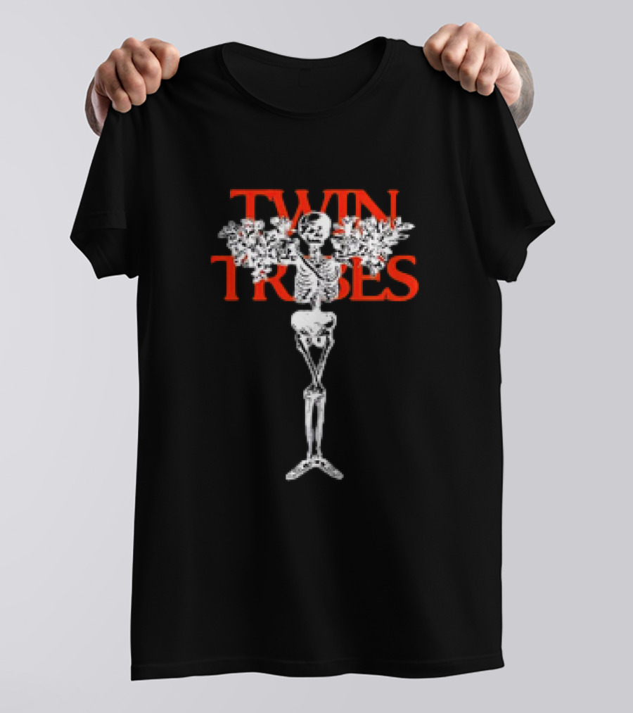 Twin Tribes Skeleton Tree With Horror Elements T-Shirt