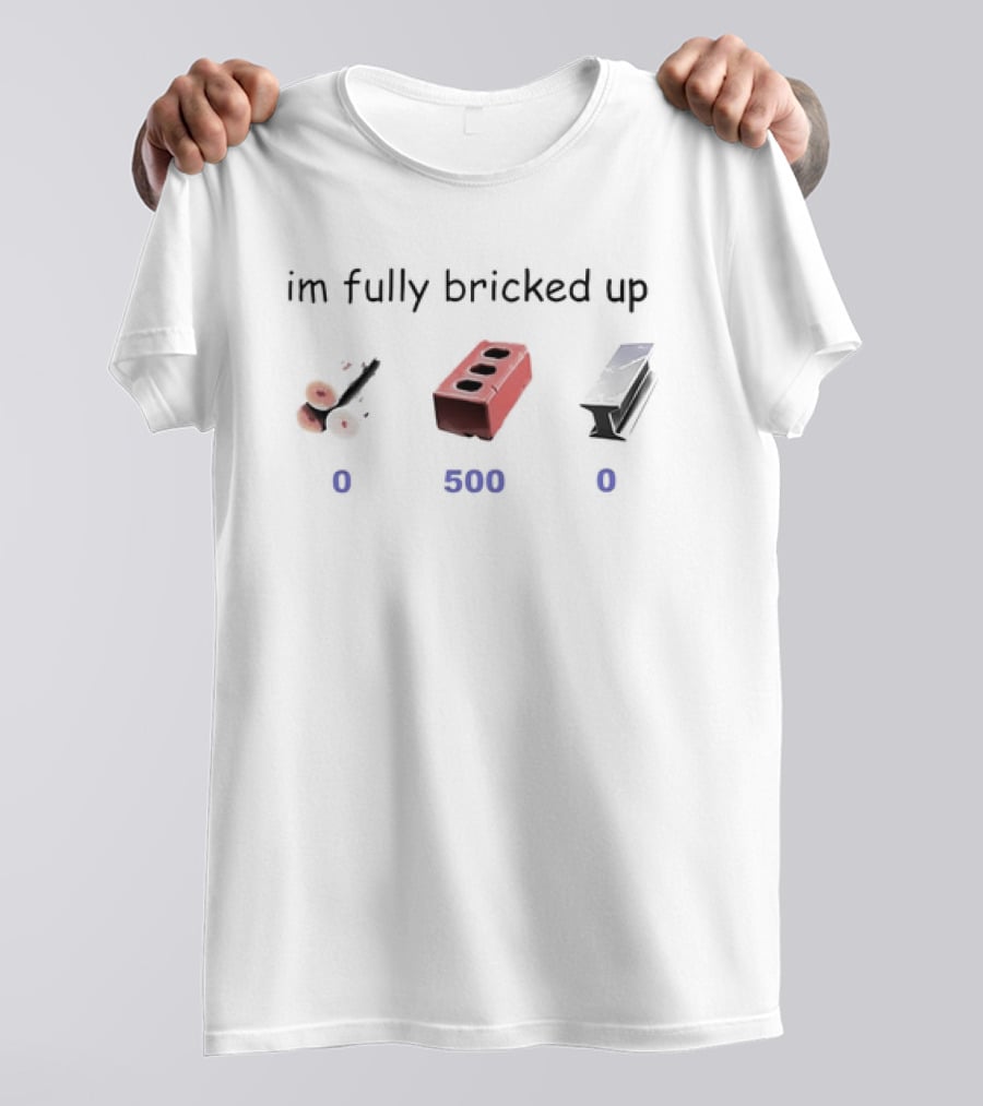 Im Fully Bricked Up 5000 Skateboard Sushi Brick Titanium T-Shirt