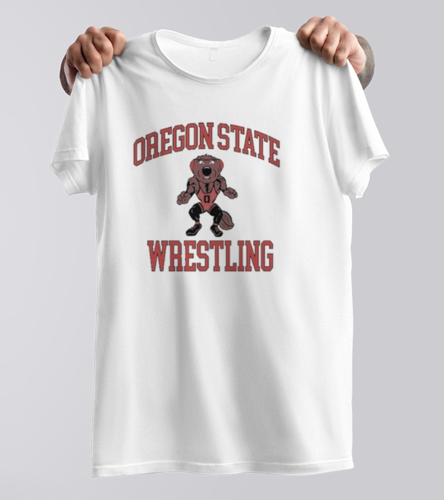 Oregon State Wrestling Beaver Mascot T-Shirt
